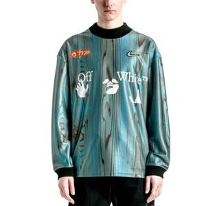 Nike x Off-White Men's Imperial Blue Pullover Soccer Jersey Size XL